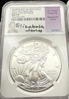 Burnished 2017 W  1 Silver Eagle Ngc Ms70 Fdoi Jones Signed Rare Spotless Mint