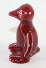 Vintage Homer Laughlin Fiestaware Harlequin Maroon Penguin Animal Figurine 1939