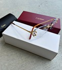 Cartier Gold C-frame Clear Lens Eyeglasses