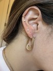 Vintage 14k Yellow Solid Gold U Hoop Earrings 4 46 Grams