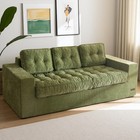Maxyoyo 3 Seater Boneless Couch chenille Comfy Sofa With Extra Deep Seats