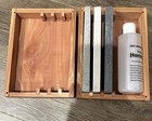Woodcraft Arkansas Stone Sharpening Set With Honing Oil And Wooden Box