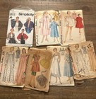 Vintage Simplicity Sewing Patterns Lot Of 7 1940s 1950s 1980s Aprons Lingerie