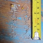 Sterling Silver Star Celestial Dangle Drop Hook Earrings