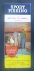 1961 British Columbia Official Province Road Map Highway Canada Sport Fishing