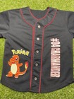 Vintage Children   s Charmander Pokemon Baseball Jersey Embroidered Shirt Size 6