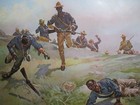 1899 Spanish American War Print- U s  9th Troops Charge At San Juan Hill -last 1