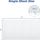 6pcs 62    w  X 38    l  X 0 2   Polycarbonate Panels  Waterproof Uv Protected R