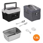 Amzchef Cordless Electric Lunch Box heater With 5 Heating Elements   Auto Temp