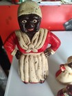 Vintage Black Americana Heavy Cast Iron Bank With Extras Shackers Toothpick 