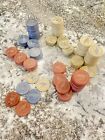 Poker Chips Samual Nafew Antique 1895 Horseshoes And Flag 179 Chip Lot