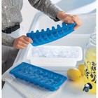 4-pack Stackable Ice Cube Trays - Bpa Free  12 Medium Cubes Each  White   Blue