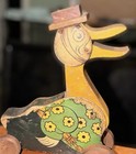 Antique 1928 All Fair Dolly Duck  227 Wooden Pull Toy Pre Fisher Price
