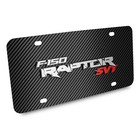 Ford F-150 Raptor Svt 3d Logo Black Carbon Fiber Patten Steel License Plate