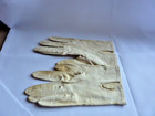 Vintage Leather Adult  Child  Dress Up Size Gloves 7 Inches Label  Washable