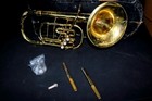Conn 14c Alto Horn In F eb - Used  Damaged Finish  Hard Case Included