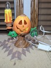 1996 Trendmasters Pumpkin Jack O Lantern Light Candelabra Light 8    Tested Works