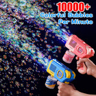 2 Pack Bubble Gun Machine For Kids  Automatic Light Up Bubble Blower With 4 Bott