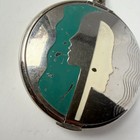 Vintage Richard Hudnut Deauville Art Deco Enamel Woman Profile Double Compact