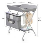 Portable Baby Changing Station With Adjustable Height - Foldable Diaper Table   