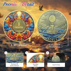 Delicate Sunflower 1 Month Sobriety Coin Recovery Butterfly Aa Chips Sober Gifts
