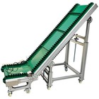 Electric Pvc Belt Climbing Conveyor Adjustable Speed 78 7in Length 15 7in Width