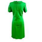 Vintage 60s Mod Kelly Green Shift Dress Belted Retro Size 12