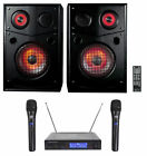 Rockville House Party System 10  Bluetooth Karaoke Machine System wireless Mics