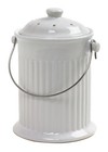 Norpro Ceramic Compost Crock   Lid - White 4 Qt 
