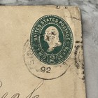 Mutual Live Stock Insurance Sioux City Iowa Madison 1892 Envelope Handwriting