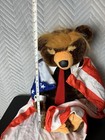 Trumpy Bear Deluxe 22    Donald Trump Teddy Stuffed Plush W  American Flag Cape