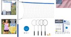 Complete 20ft Volleyball   Badminton Set - Portable Fun For Beach   Backyard
