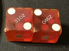 Pair Of Vintage Dunes Casino Used Dice Las Vegas Nevada 