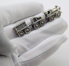 Vintage Italian Handmade Genuine Silver Toy Train Dollhouse Miniature Figurine