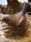Mcm Folk Art Hand Carved Applewood Wrens Burl Base 5    By 4     Beautiful Can Hang