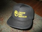Crane Pro Services Hat Trades Construction Equipment Vtg Nos Snapback Cap Black