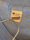 Vintage Screen Stars Blank Light Blue Shirt Size Medium 80   s Single Stitch Usa 
