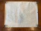 Antique Hand Drawn Map Of Asia Early 20th Century Pre Wwi Persia Arabia Siam