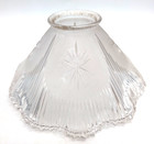 Htf Vintage Frosted Etched Starburst Design Glass Lamp Light Shade 2 1 8  Fitter