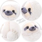 Winsterch Kids Stuffed Animal Sloth Bear Plush Toys Gift Baby Doll White 15 7  