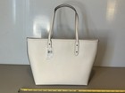 New Coach Crossgrain Leather City Tote Purse In Chalk White F58846