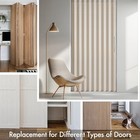 Style Magnetic Folding Door Curtains For Doorways closet Room Divider Beige
