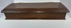 Vintage Signed Cherry Dresser Trinket Box Brass Hinge W tray Jewelry 