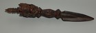 Real Tibet 19th Century Antique Painted Carved Wood Phurba Amulet Vajra Kilaya