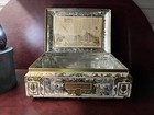 Vintage Otto Schmidt Tin Cookie Keep Box   Frameable Print Antique Made Germany 
