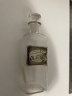 Antique 1800 s Reverse Painted Glass Apothecary Medical Bottle Jar 8 5 