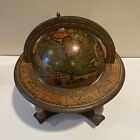 Vintage Wooden Old World Globe Zodiac Signs Desktop World Globe W stand Italy