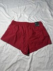 Gapfit Men s Red white Swim Trunks Size L Solid Drawstring Elastic Waist