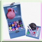 Blue Vintage Sewing Kit With Accessories