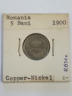 1900 Romania 5 Bani Copper Nickel Coin Au  rb500